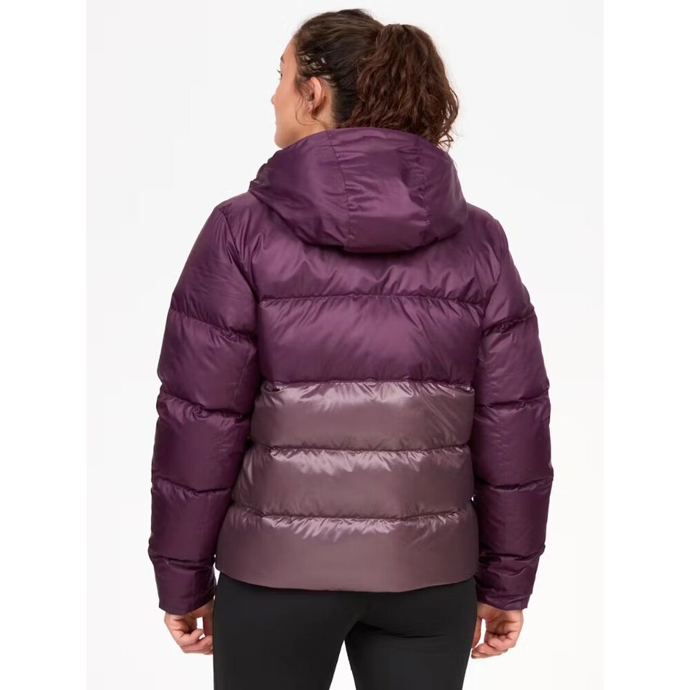 MARMOT Guides Down Womens Hooded Parka/Jacket/Coat Purple Fig/Hazy NEW $275 - Picture 4 of 8